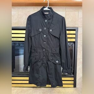 Review Black Double-Breasted Trench Coat
